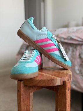 Adidas Samba Messi Inter Miami Aqua Pink Gum Sneakers US 8 NWT